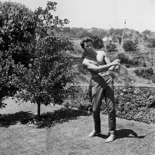 Clint Eastwood playing golf