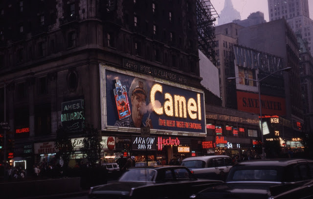 1965 Camel Cigarette Billboard sign near Times Square NYC Se