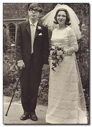 23-year-old Hawking married Jane Wilde.