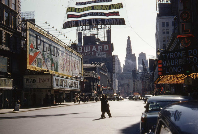 Broadway and 49th St 1955 NY