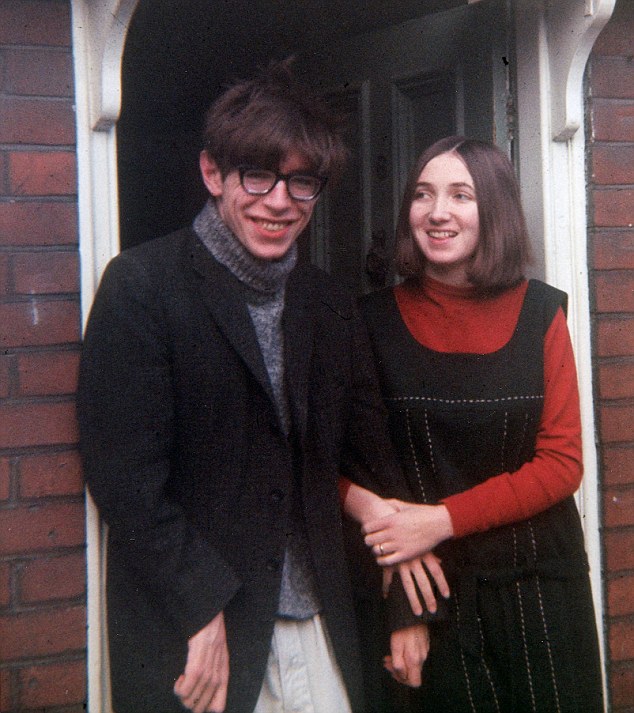 Hawking in the sixties with his first wife Jane.