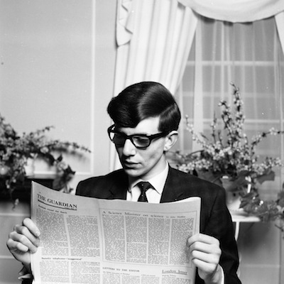 Portrait of a young Stephen Hawking.