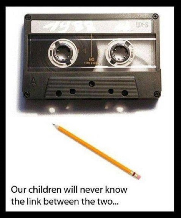 Casette Tape and Pencil