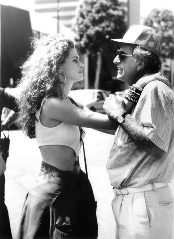Julia Roberts with Director Garry Marshall on the Set of Pretty Woman