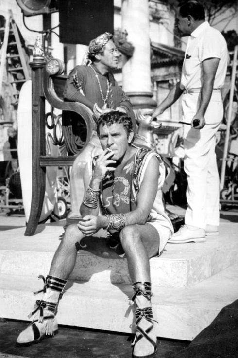 Richard Burton, Rex Harrison & Joseph L.Mankiewicz 'Cleopatra', behind the scenes. 1963