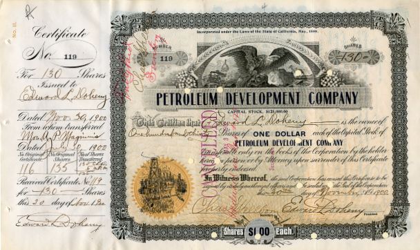 petroleum-development-company-signed-3-times-by-edward-l-doheny-famous-los-angeles-oil-pioneer-teapot-dome-scandal-california-1900-12