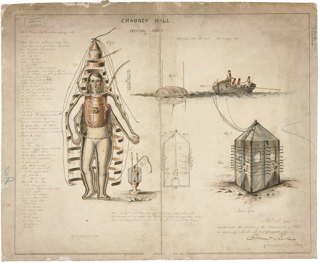 Drawing of Diving Dress, 12 24 1810, U.S National Archives