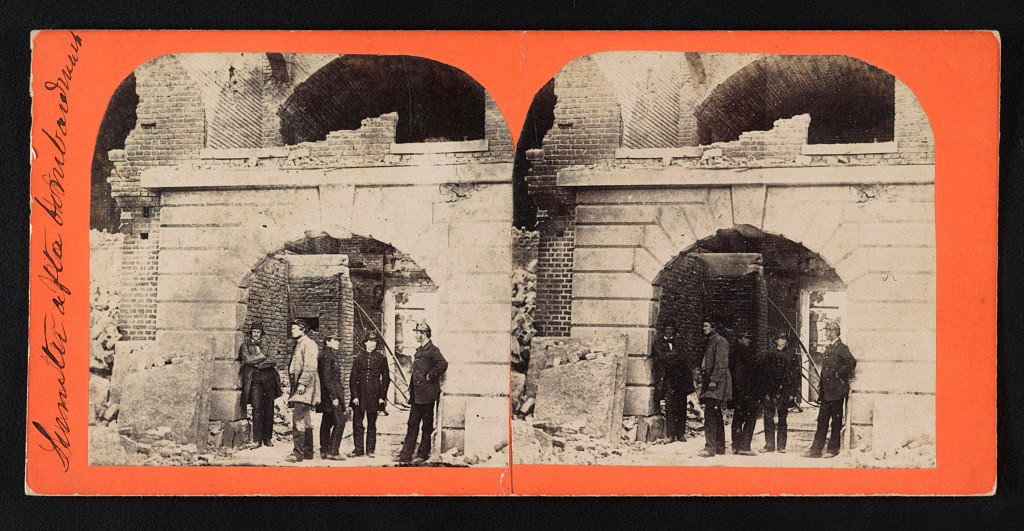 Sumter after bombardment, 1861.