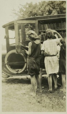 Bookmobile, Eltingville, Staten Island, ca. 1920