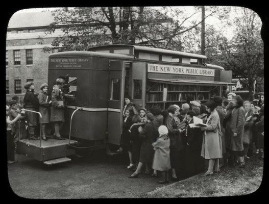 Children led astray by the Bronx Traveling Library, Westchester Square branch, New York, ca. 1930s
