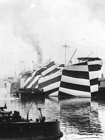 Wilkinson advocated "masses of strongly contrasted colour" to confuse the enemy about a ship's heading.