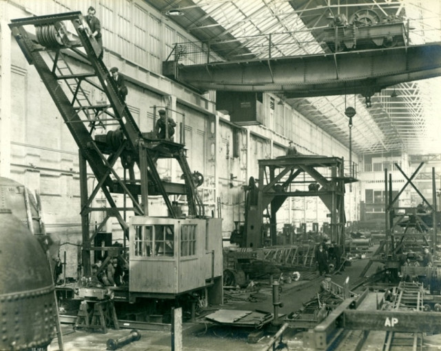 Building cranes at the Elswick Works.