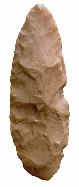 African biface artifact dated in Late Stone Age period .Source