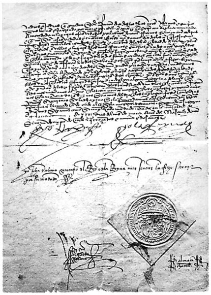 Copy of the Spanish edict of expulsion.Source