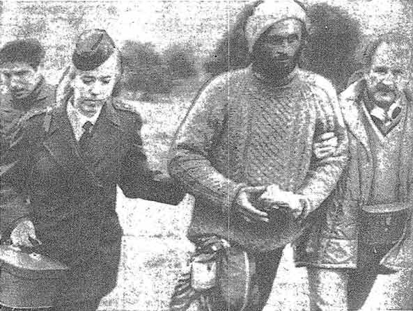 Fernando Parrado, 1972 Andes flight disaster survival, arriving to San Fernando, Chile after being rescued. Source