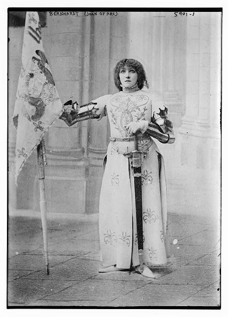 In the role of Joan of Arc. Source