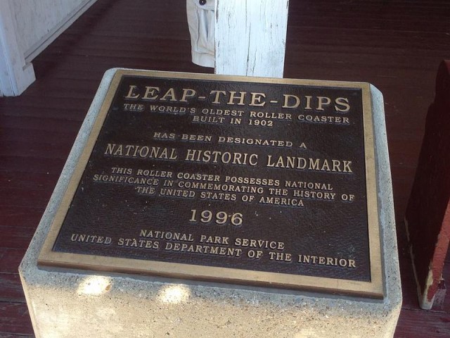 Leap the Dips, side friction roller coaster, oldest roller coaster in operation, registered as a National Historic Site. Lakemont Park, Pennsylvania, USA. source