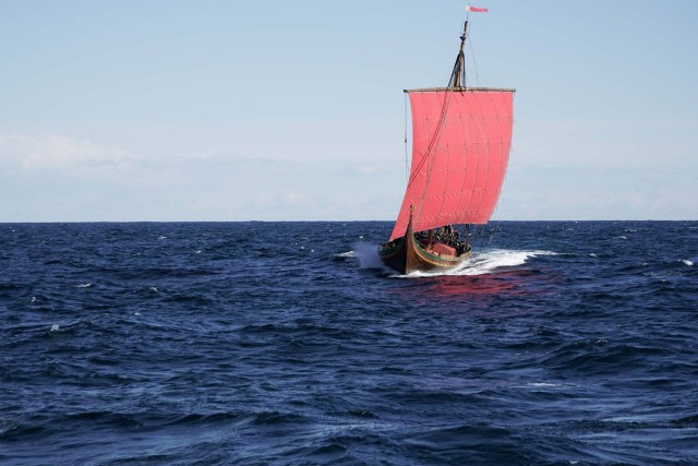 The first picture of Draken sailing on her way to Iceland! N 60 05,0 E 003 10,1 Source: Draken Harald Hårfagre/Facebook
