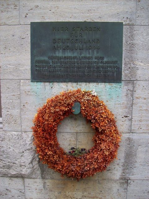 Memorial at the Bendlerblock in Berlin. source