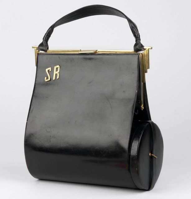 A handbag that doubled up as a respirator carrier.