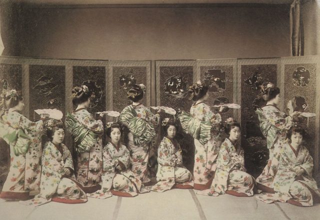 Dancing class at a geisha school.source