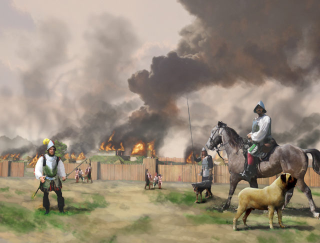 De-Sotos-men-burn-Mabila-illustration-by-Herb-Roe.source