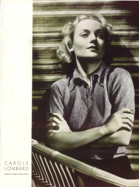Promotional photo of Carole Lombard in Argentinean Magazine. (Printed in USA) Source
