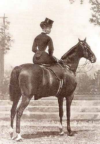 Catherine Walters (1839–1920) on the horse.Source