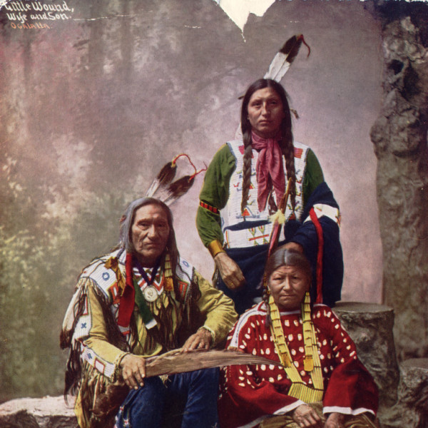 Chief Little Wound, his wife and son.source