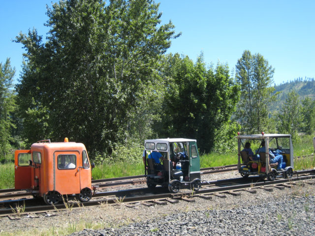 People buy and refurbish these and ride them around on abandoned track. Source