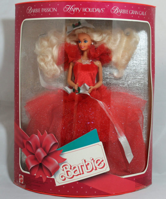 Happy Holidays Barbie-1988 edition.Source:E bay
