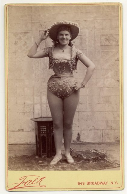 Rosie Gregory in a short, Mexican style costume.
