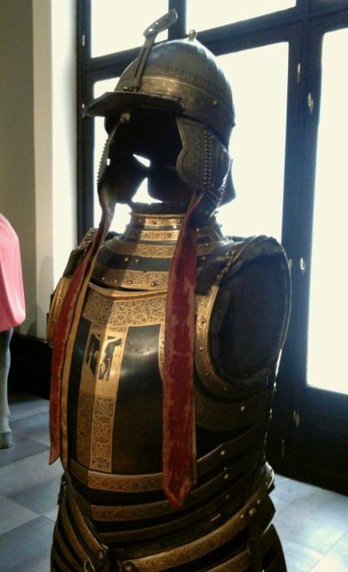 Armour of Stephen Báthory (c. 1560, later King of Poland), displayed at the Kunsthistorisches Museum in Vienna, Austria. Source