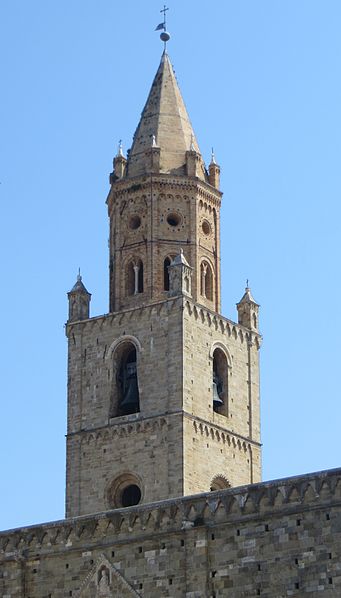 the bell tower of the Cathedral of Atri: the bells were cast at the Marinelli Foundry.Source
