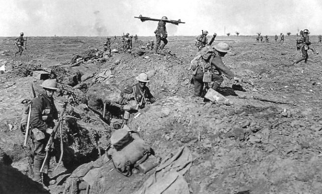 British infantry in Morval, 25 September 1916. Source