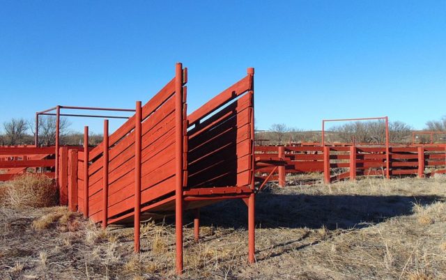 Cattle corral originally belonging to the Little Boquillas Ranch at the Fairbank Historic Townsite in Cochise County, Arizona. Source