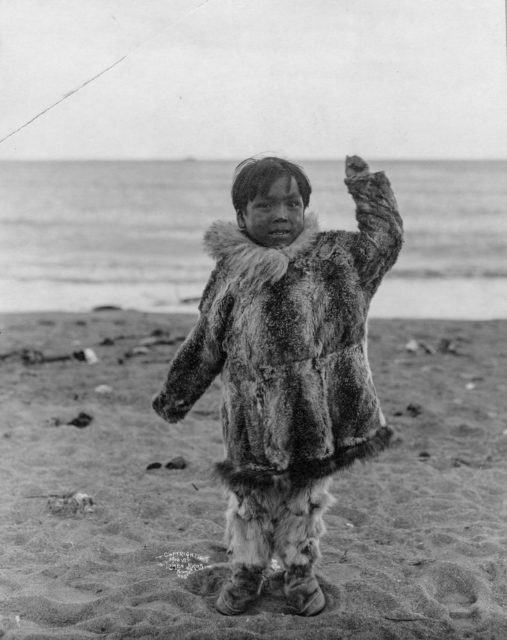 Child on beach.