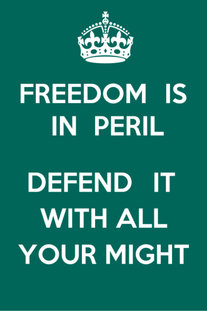 Freedom Is in Peril .Source