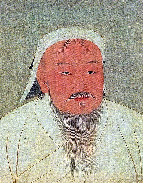 Genghis Khan as portrayed in a 14th-century Yuan era album.