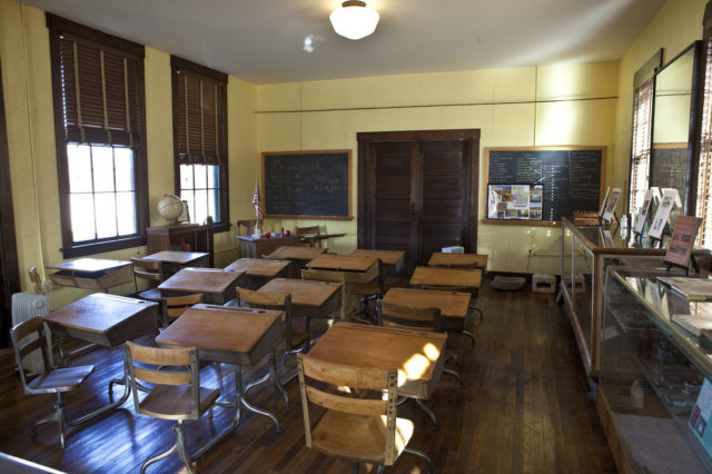 Inside the schoolhouse. Source