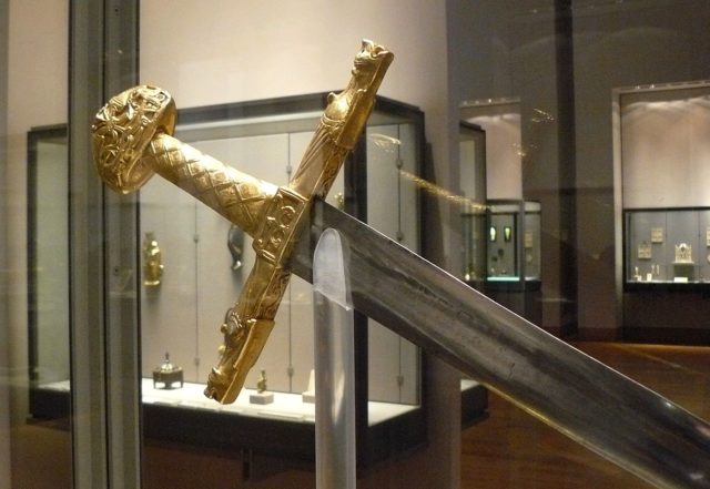 Joyeuse displayed in the Louvre.Source