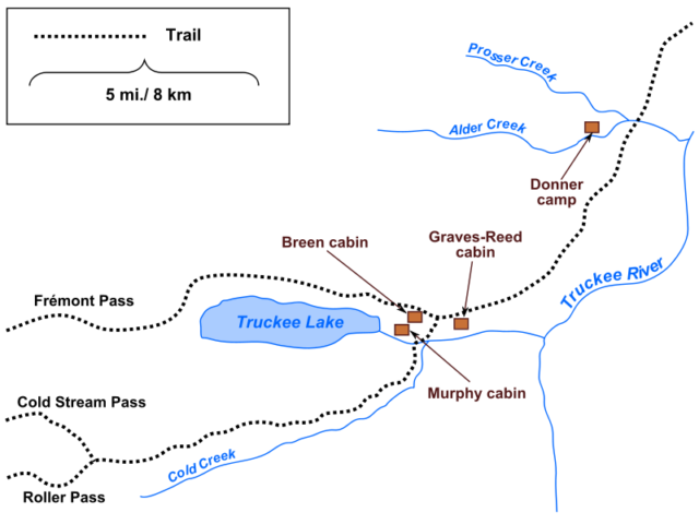 Map of Truckee Lake and Alder Creek