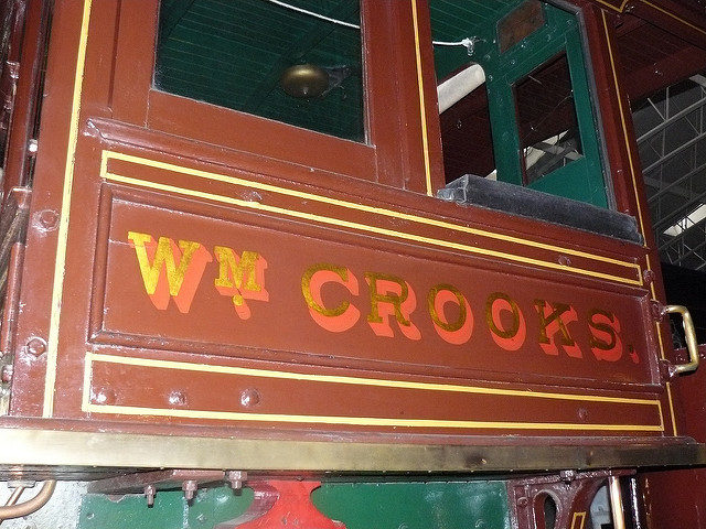Mr. William Crooks was Chief Mechanical Engineer of the St. Paul & Pacific Railroad, and the line’s first locomotive was named in his honor. Source
