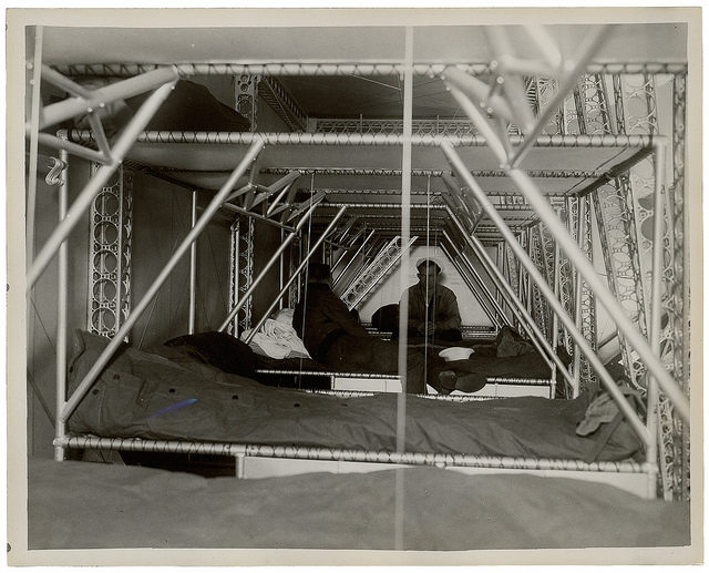 Photograph of Crew Bunks of a Dirigible