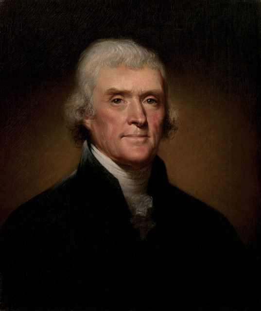 Portrait of Thomas Jefferson by Rembrandt Peale Source