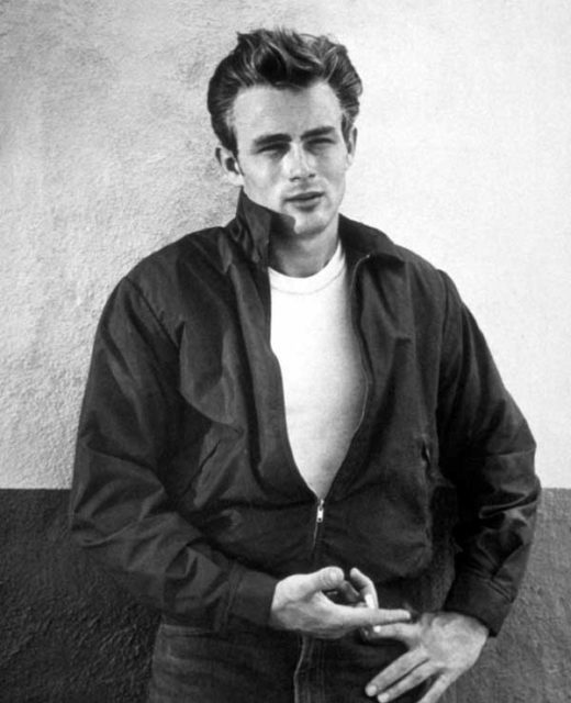 Publicity still of James Dean for the film Rebel Without a Cause.Source