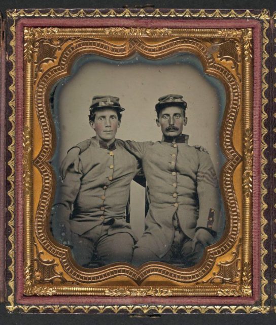 Pvt. Henry Luther and his brother, 1st Sgt. Herbert E. Larrabee