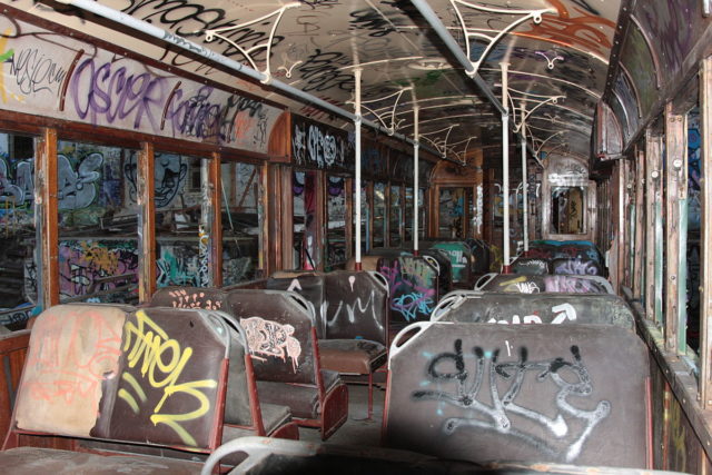 The interior of tram 1995 the last tram to have operated on Sydney's original tram network. Source