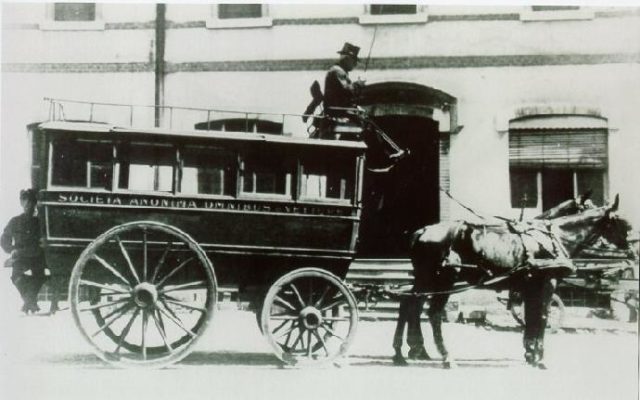 Horse-drawn omnibus in Milan before 1890Source