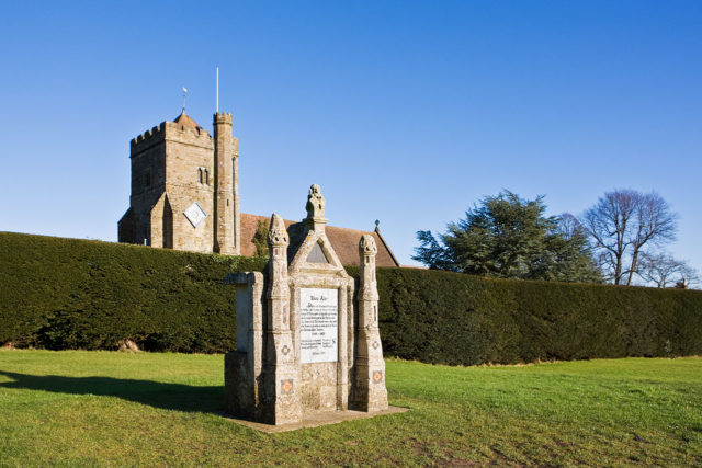 Battle Abbey - French monument to Harold Source